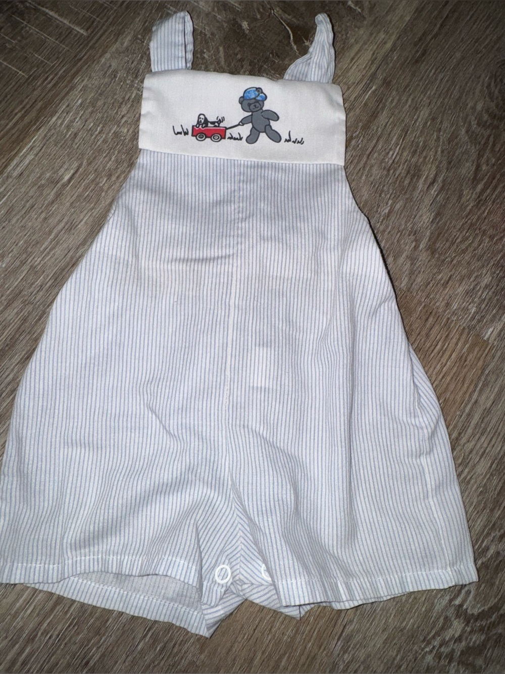 🧸Anavini Seersucker Embroidered Jon Jon – Size 24 Months | EUC 🧸